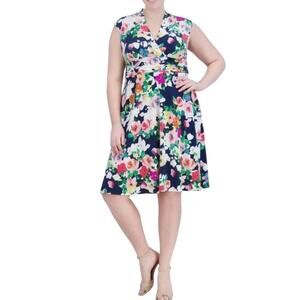 Jessica Howard Sleeveless Floral Fit & Flare Dress Size US 18W